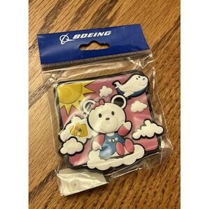 Boeing Animated Bear Travel Magnet New In Package